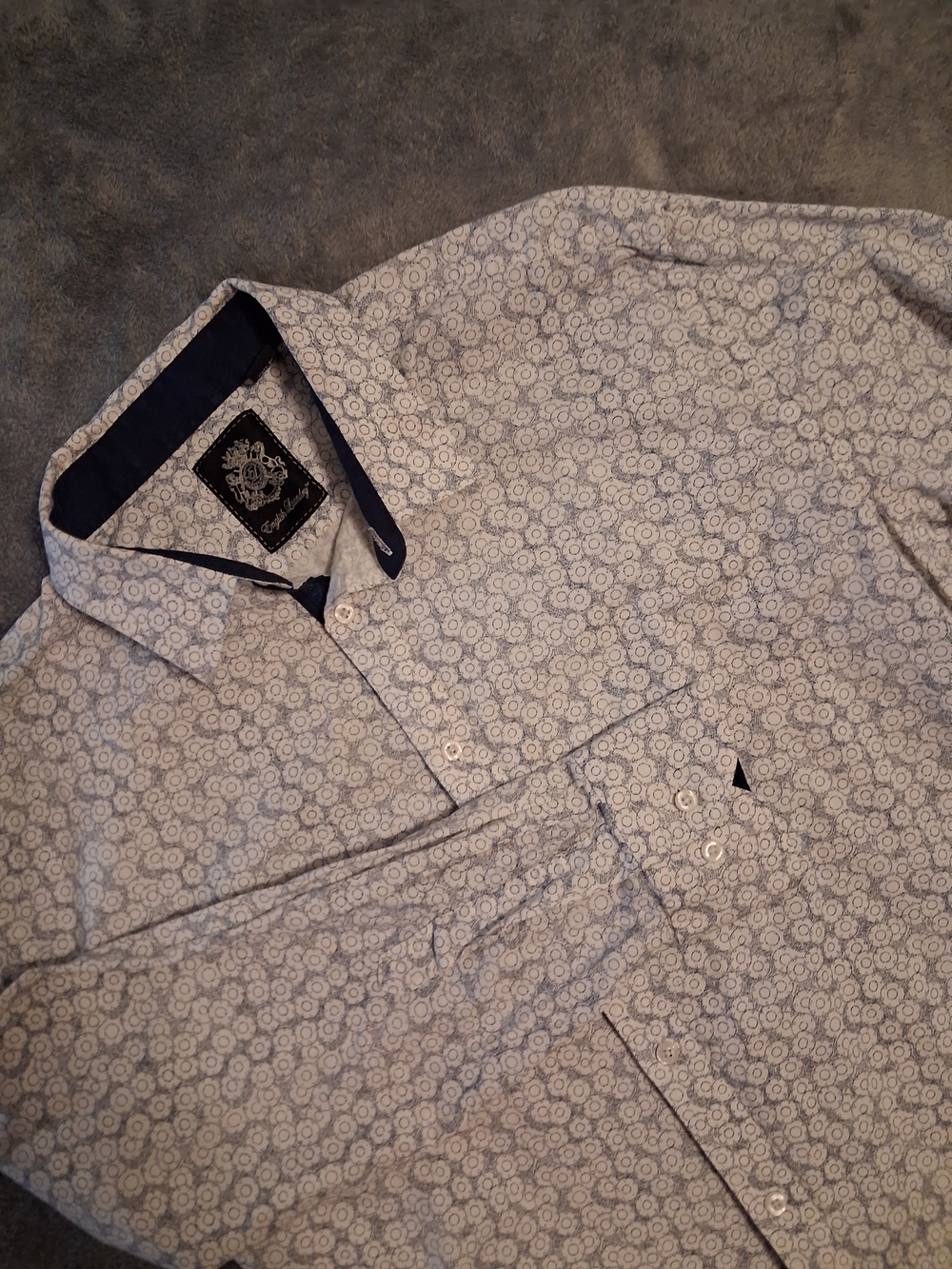 English Laundry Shirt Mens XL Blue White Long Sleeve